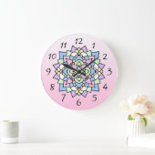  Roze en Paars Mandala Grote Klok (Huis)