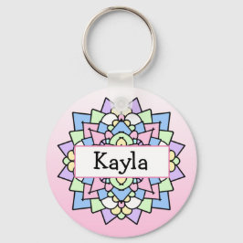  Roze en Paars Mandala Sleutelhanger