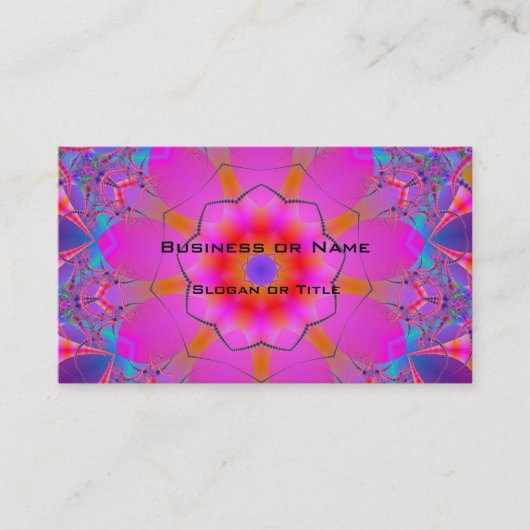  Roze en Paars Mandala Visitekaartje (Voorkant)