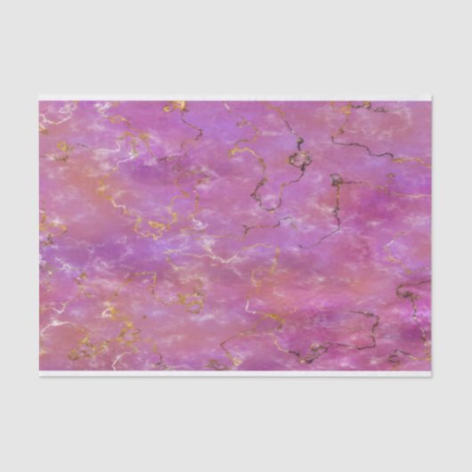 Roze en Paars met gouden tinten Tissuepapier (Voorkant)