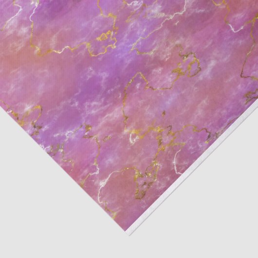 Roze en Paars met gouden tinten Tissuepapier (Detail)