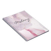 Roze en paars met naam notitieboek (Rechterzijde)