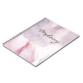 Roze en paars met naam notitieboek (Linkerzijde)