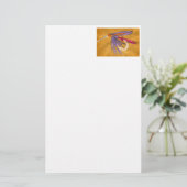 "Roze en Paars" Natte bakkerij Briefpapier (Staand voorkant)