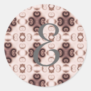 roze en paars ontwerp ronde sticker