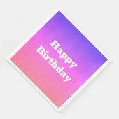 Roze en Paars papier Birthday Napkins Servet (Hoek)