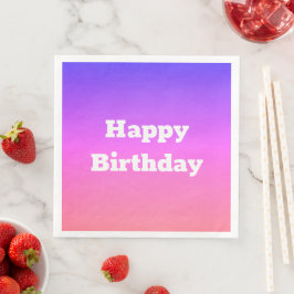 Roze en Paars papier Birthday Napkins Servet