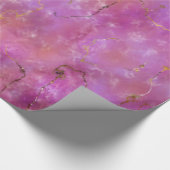 Roze en Paars papier met gouden olievlekken (Hoek)