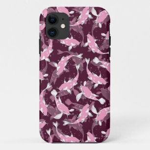 Roze en Paars Patroon - Koi Fish Case-Mate iPhone Case