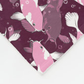 Roze en Paars Patroon - Koi Fish Fleece Deken (Hoek)