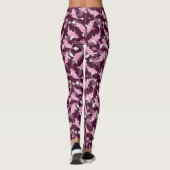 Roze en Paars Patroon - Koi Fish Leggings (Achterkant)
