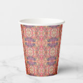 Roze en paars patroon papieren bekers (Achterkant)