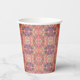 Roze en paars patroon papieren bekers