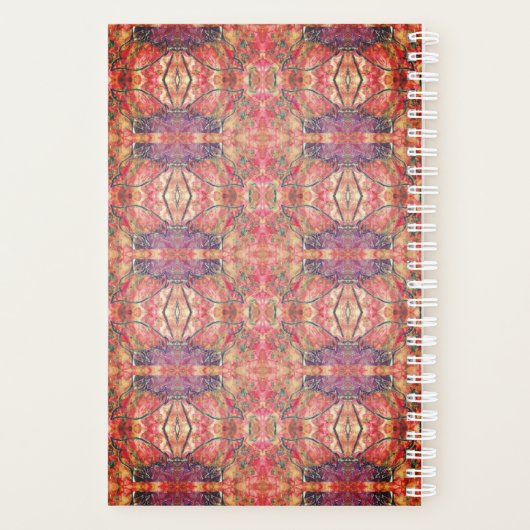 Roze en paars patroon planner (Achterkant)