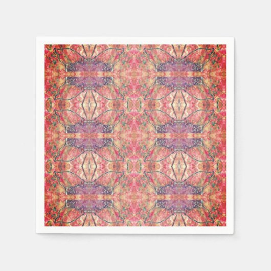 Roze en paars patroon servet (Voorkant)