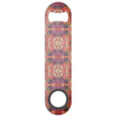 Roze en paars patroon speed flessenopener (Achterkant)