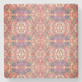 Roze en paars patroon stenen onderzetter