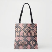 roze en paars patroon tote bag (Voorkant)