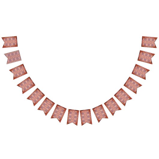 Roze en paars patroon vlaggetjes (Alle)