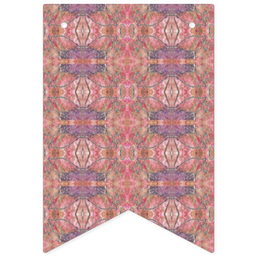 Roze en paars patroon vlaggetjes (Tweede vlag)