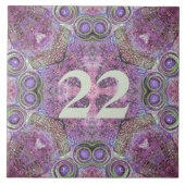  roze en Paars patroonontwerp Tegeltje (Voorkant)