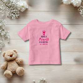 Roze en Paars Princess is exhausting Kinder Shirts
