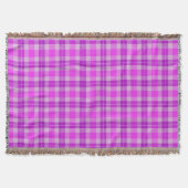 Roze en Paars Tartan Spuit Deken (Voorkant)