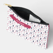 Roze en Paars Vrouw Lacrosse Player Patroon Etui (Open)