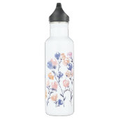 Roze en Paars | Waterverf BloemMonogram Waterfles (Rechts)