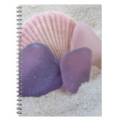 Roze en paars zee glas - notitieboek (Voorkant)
