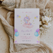 Roze en Paarse 1e verjaardag Kaart