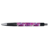 Roze en Paarse Abstracte bloemen Pen (Voorkant)
