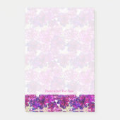Roze en Paarse Abstracte bloemen Post-it® Notes (Voorkant)