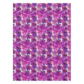 Roze en Paarse Abstracte bloemen Tafelkleed (Voorkant)