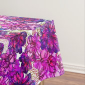 Roze en Paarse Abstracte bloemen Tafelkleed (Voorbeeld)