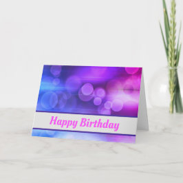 Roze en Paarse Abstracte Circles Patroongroet Kaart