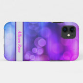 Roze en Paarse Abstracte cirkels Patroon Case-Mate iPhone Case (Achterkant (horizontaal))