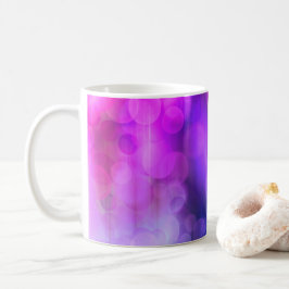 Roze en Paarse Abstracte cirkels Patroon Coffee Mu Koffiemok