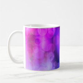 Roze en Paarse Abstracte cirkels Patroon Coffee Mu Koffiemok