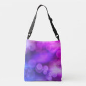 Roze en Paarse Abstracte cirkels Patroon Crossbody Tas (Achterkant)