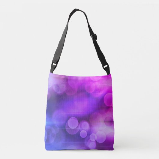 Roze en Paarse Abstracte cirkels Patroon Crossbody Tas (Achterkant)