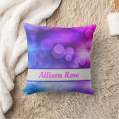 Roze en Paarse Abstracte cirkels Patroon Kussen (Deken)