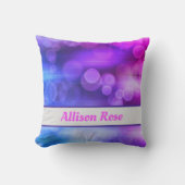 Roze en Paarse Abstracte cirkels Patroon Kussen (Voorkant)