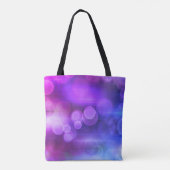 Roze en Paarse Abstracte cirkels Patroon Tote Bag (Achterkant)
