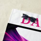 Roze en Paarse Abstracte Dance Beach Handdoek (In situ)