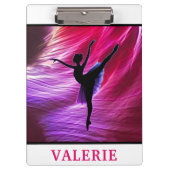 Roze en Paarse Abstracte dans Klembord (Voorkant)