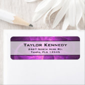 Roze en Paarse Abstracte fractal met cirkels Etiket (Insitu)