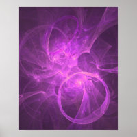Roze en Paarse Abstracte fractal met cirkels