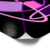 Roze en paarse abstracte mozaïek tegel perfect poster (Hoek)