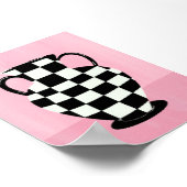 Roze en paarse abstracte vaasillustratie poster (Hoek)